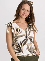 Leaf Print Top