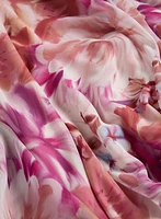 Asymmetric Floral Print Blouse