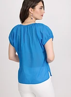 Cotton Puff Sleeve Blouse