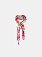 Knife Pleat Floral Scarf