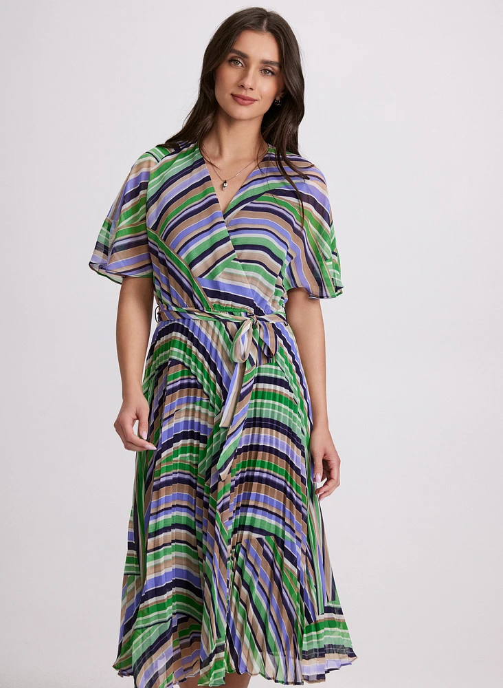 Stripe Chiffon Dress