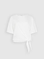 Pointelle Elbow Sleeve Top