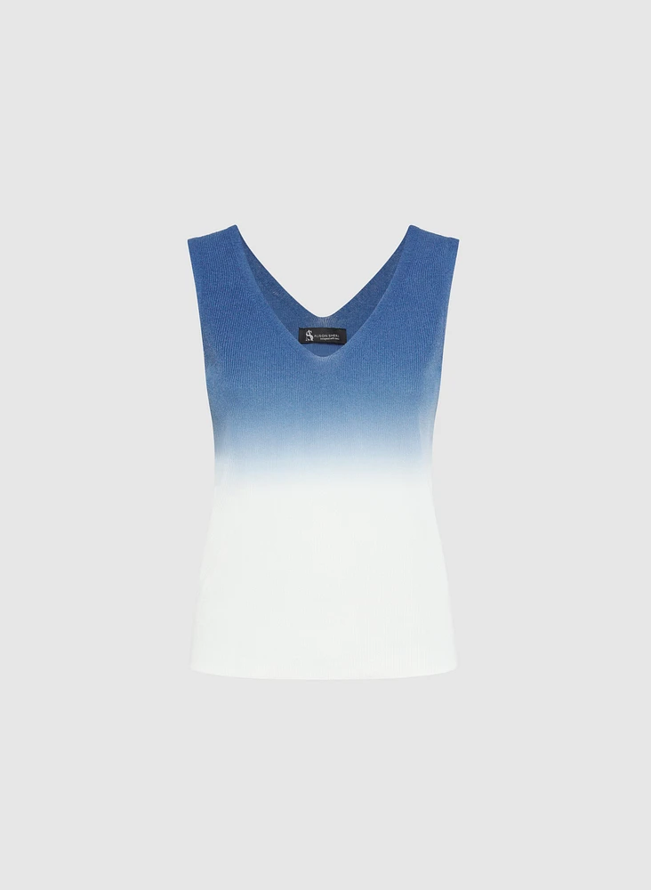 Pull sans manches à effet dégrad