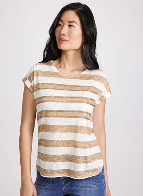 Striped Burnout T-Shirt