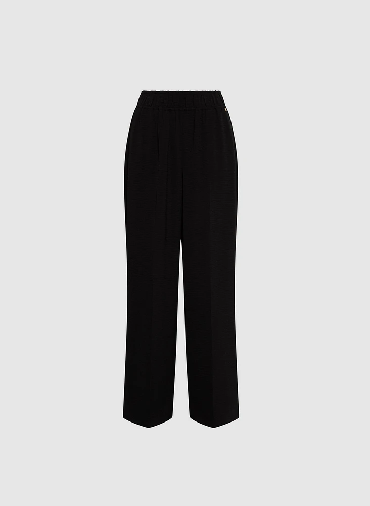 Pull-On Wide-Leg Pants