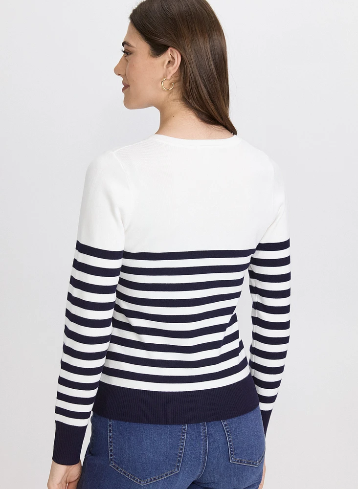 Stripe Knit Cardigan