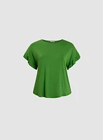 Ruffled Sleeve T-Shirt