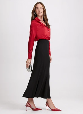 Flared Maxi Skirt