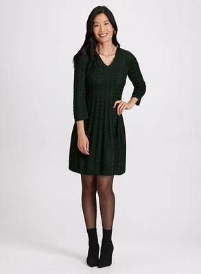 Cable Knit Sweater Dress