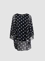 Polka Dot Poncho Blouse