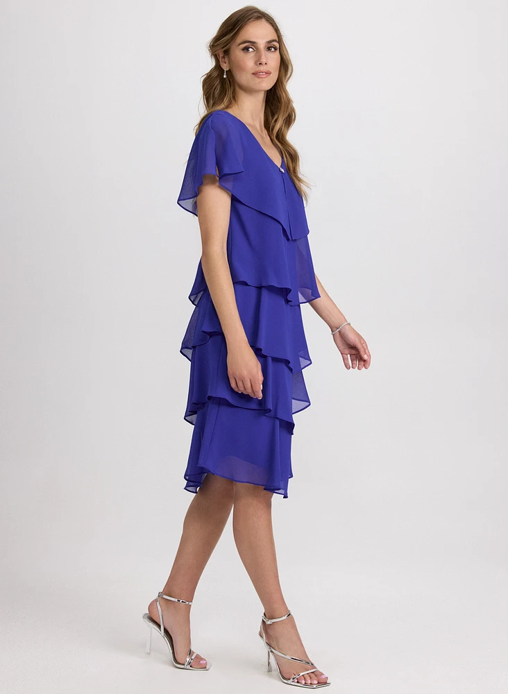 Tiered Chiffon Dress