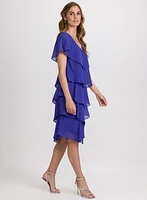 Tiered Chiffon Dress