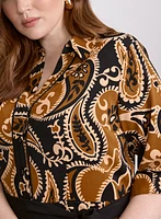 Robe-chemisier à motif paisley