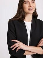 Twill Collarless Jacket