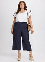 Stretch-Linen Culottes
