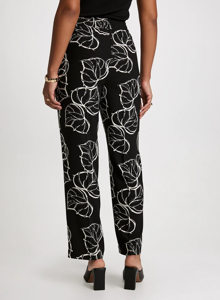 Wide-Leg Crepe Pants