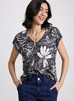 T-shirt à motif floral