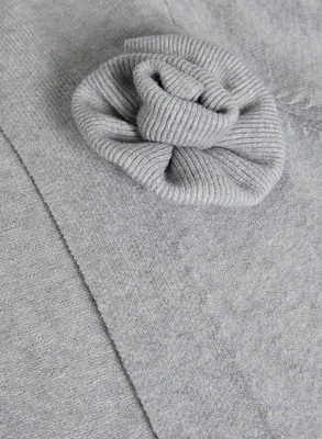 Cardigan ouvert à rosette en tissu