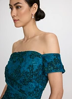 Embroidered Lace Off-Shoulder Dress