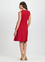 Crystal Buckle Embellished Dress