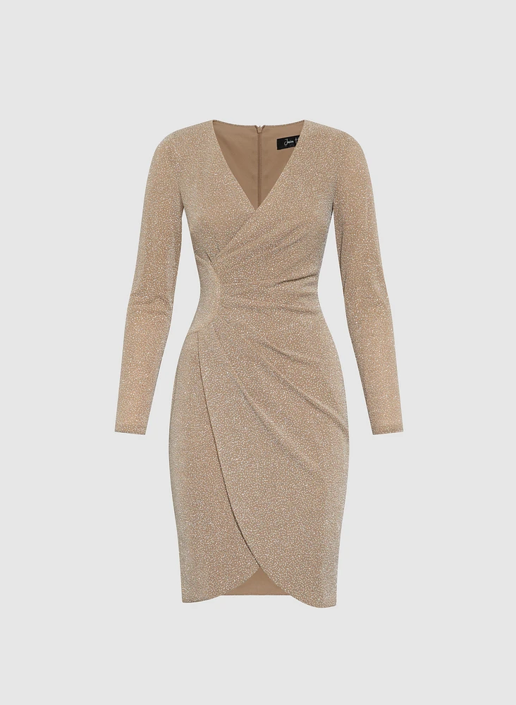 Glitter Wrap Dress