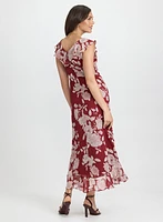 Floral Flounce Front Dress