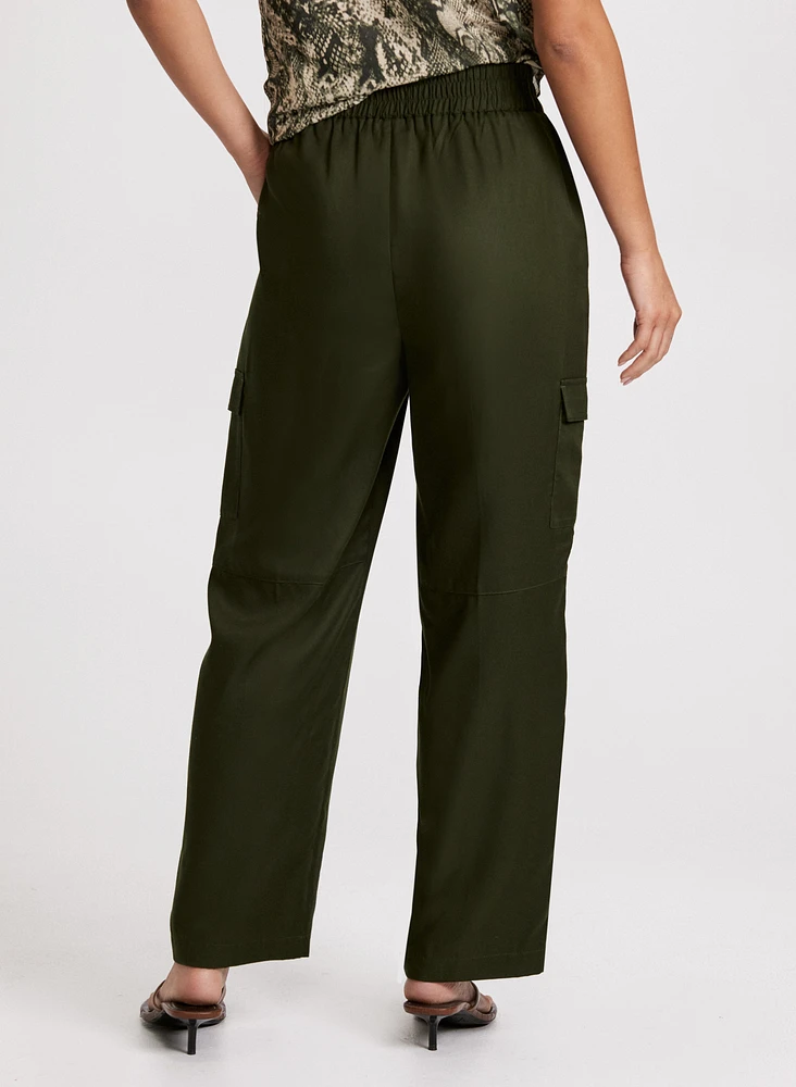 Sofia Cargo Straight-Leg Pants