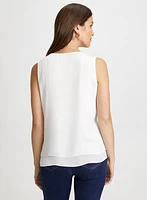 Sleeveless V-Neck Blouse