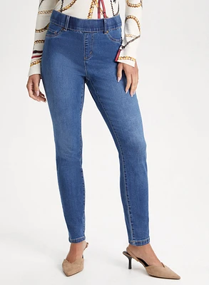 Slim Leg Pull-On Jeans