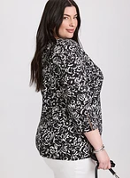 Sketch Floral Print Top