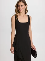 Robe à ourlet volanté