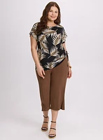 Side Slit Pull-On Capris