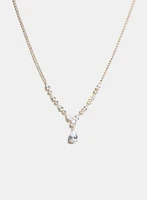 Crystal Teardrop Pendant Necklace