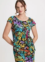 Robe effet portefeuille à motif abstrait