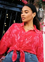 Leaf Chiffon Blouse