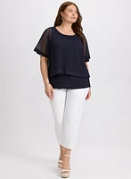 Short Sleeve Crochet Top