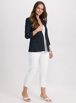 Blazer en mélange de lin et pantalon Emma