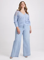 Jean large à taille arrière élastique