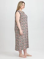 Robe de nuit à motif animal et floral