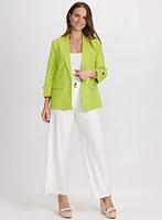 Blazer en mélange de lin