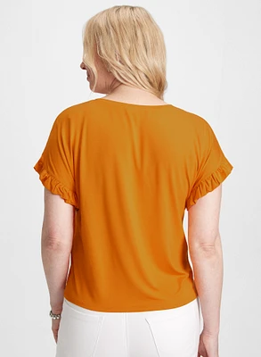 Ruffled Sleeve T-Shirt