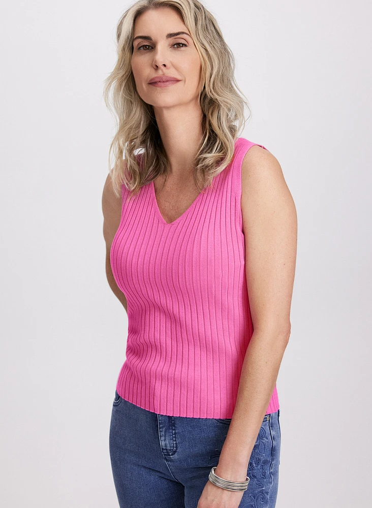 Camisole en tricot côtel