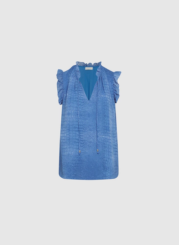Blouse à motif peau de serpent