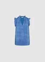 Blouse à motif peau de serpent