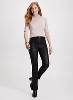 Turtleneck Top & Slim-Leg Jeans