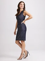 Ensemble boléro et robe en tricot métallique