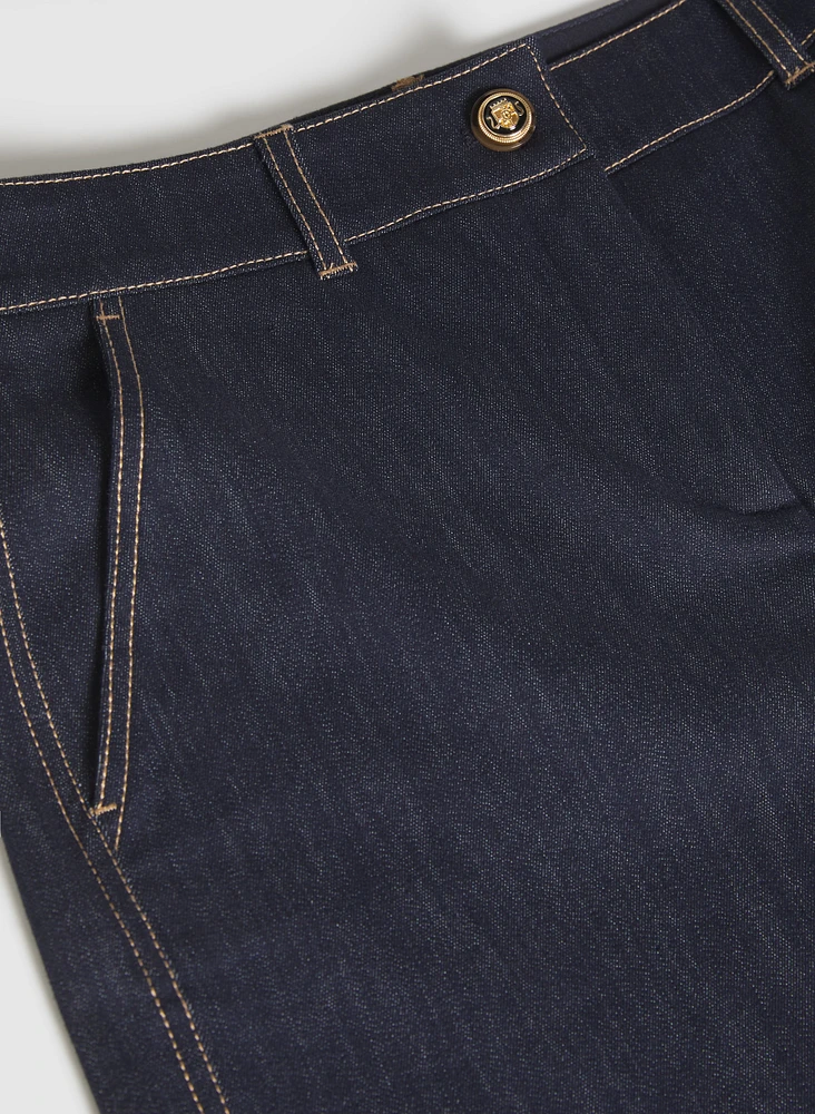 Pantalon Olivia en denim à jambe large