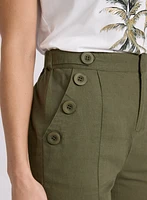 Linen-Blend Bermuda Shorts
