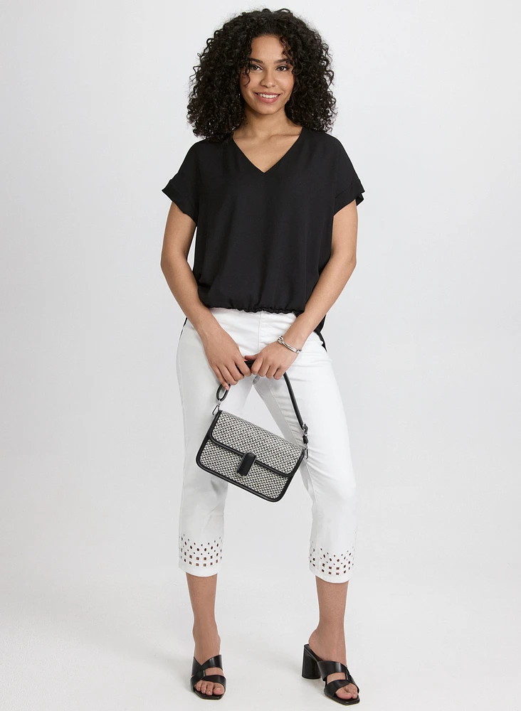 Blouse à ourlet bullé
