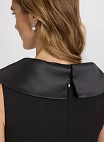 Robe cache-coeur à détails satinés